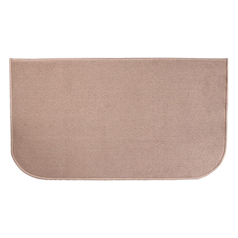 Beige Oval Synthetic Non-slip Accent Rug, 20" x 30"