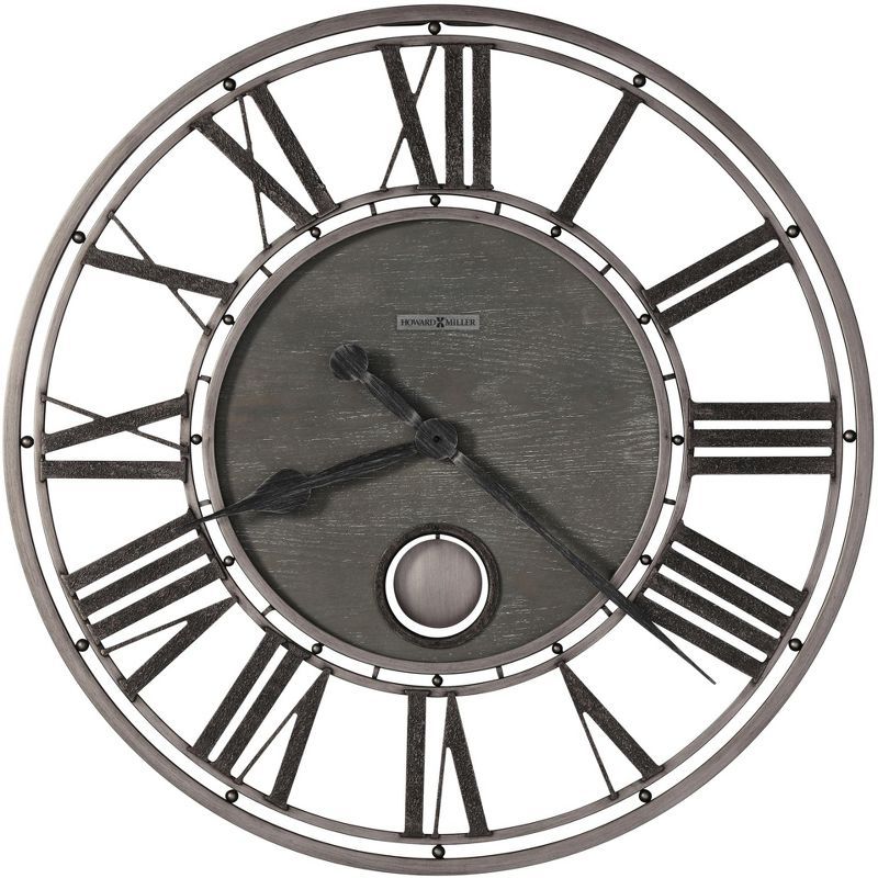 Marius Oversized Silver Iron Transitional Wall Clock