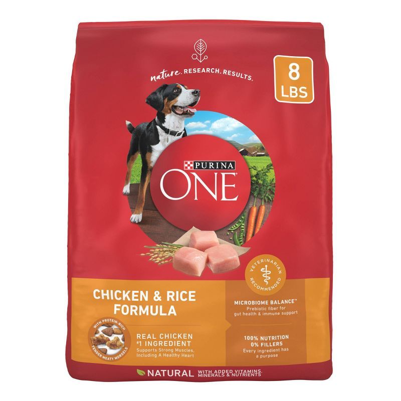 Purina ONE Chicken & Rice Formula Dry Dog Food, 8 lb. Bag