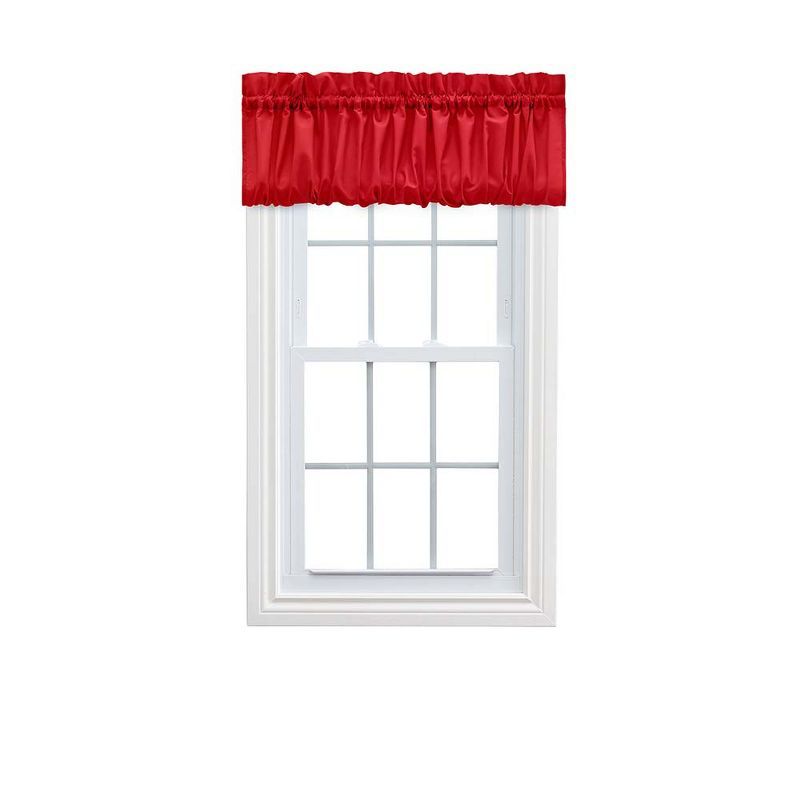 Red Textured Fabric Balloon Valance with Rod Pocket 60" x 15"