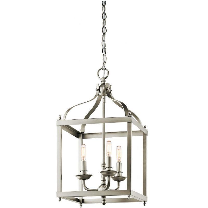 Larkin Distressed Bronze 12" Traditional 3-Light Pendant