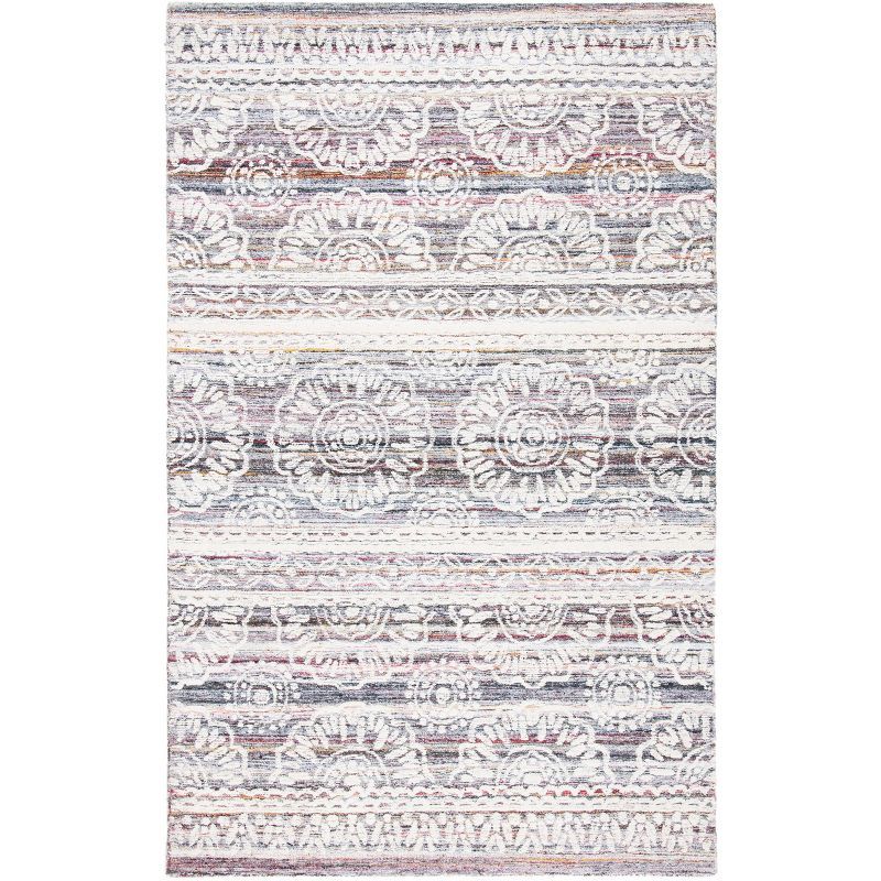 Metro 4' x 6' Red and Ivory Hand-Tufted Wool Area Rug