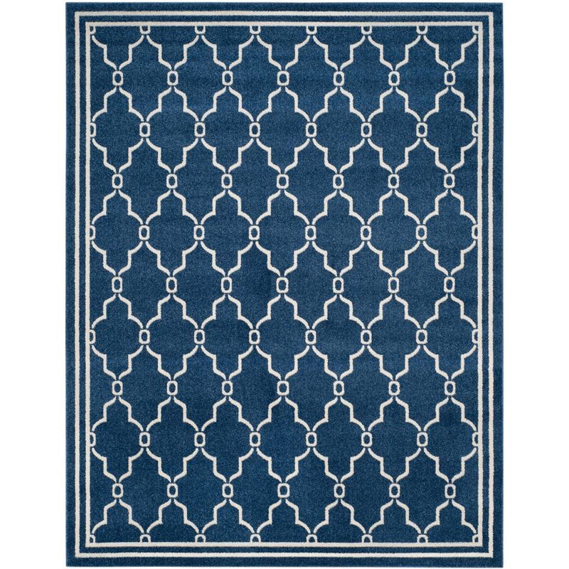 Geometric Gray Easy-Care Synthetic 9' x 12' Area Rug