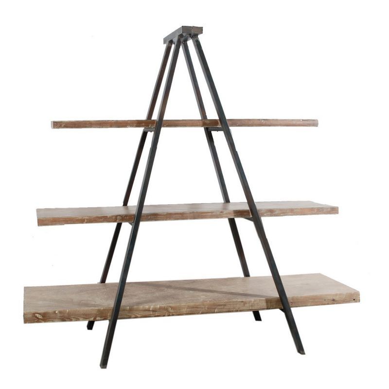 Ramsden Black and Brown Wood Tripod Bookcase