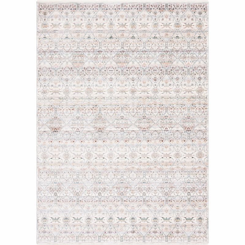 Elegant Ivory 8' x 10' Hand-Knotted Viscose Area Rug