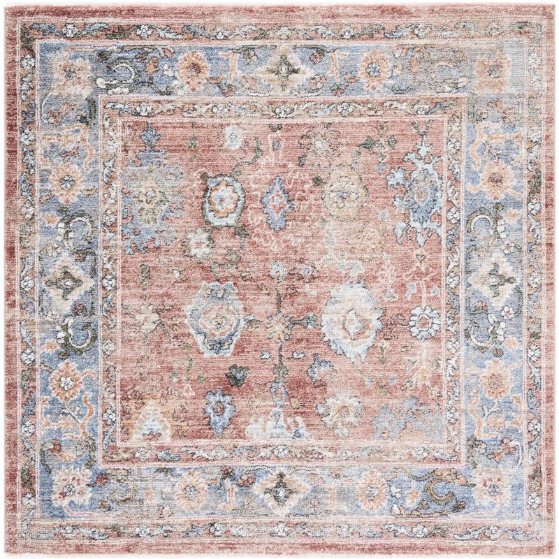 Elysian Blue Square Hand-Knotted Chic Area Rug - 5'3"