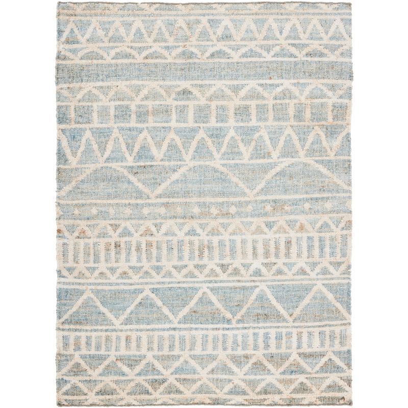 Charcoal & Natural Bohemian 4' x 6' Hand-Woven Kilim Area Rug