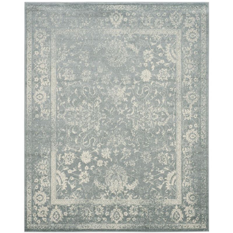 Chic Slate & Ivory Adirondack 10' x 14' Easy-Care Area Rug