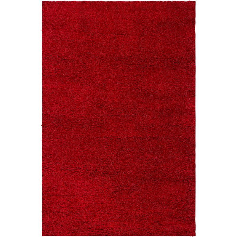 Luxe Comfort Crimson Shag 5'1" x 8' Synthetic Area Rug