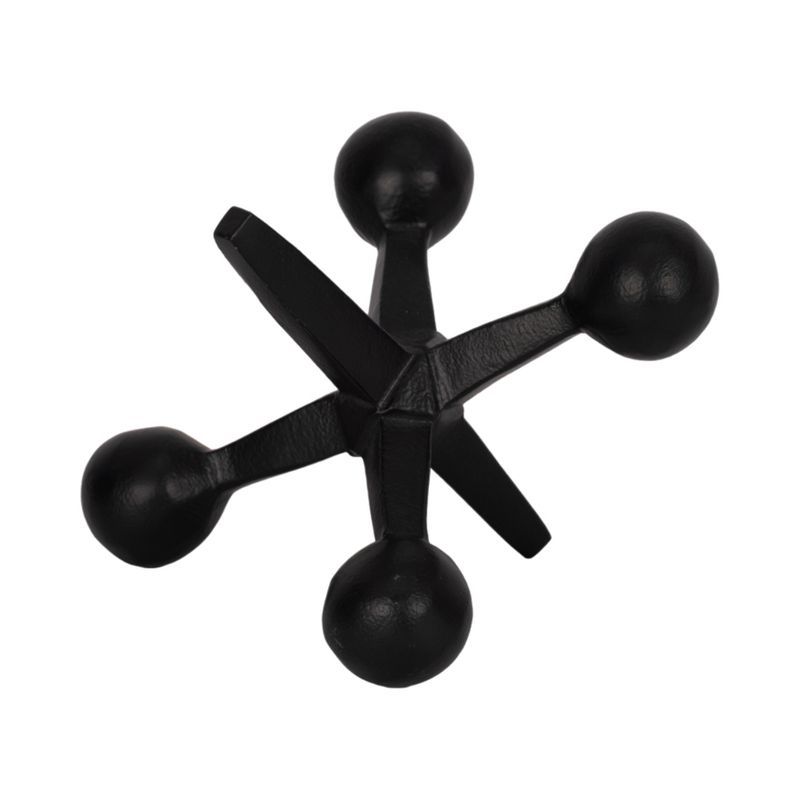 Black Aluminum Modern Geometric Sculpture, 7" x 5"