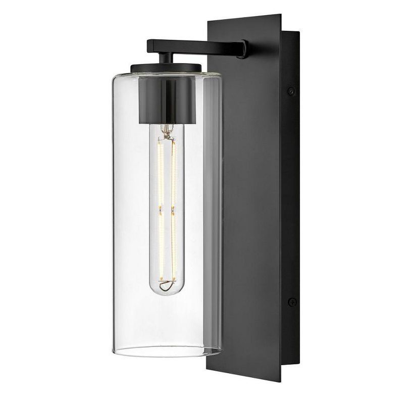 Lane Black and Clear Glass Dimmable Wall Sconce