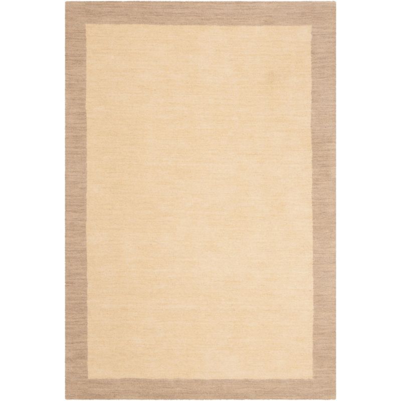 Ivory and Beige Hand-Knotted Wool 4' x 6' Area Rug