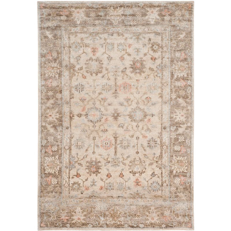 Ivory Elegance 4' x 6' Hand-Knotted Wool & Viscose Blend Area Rug