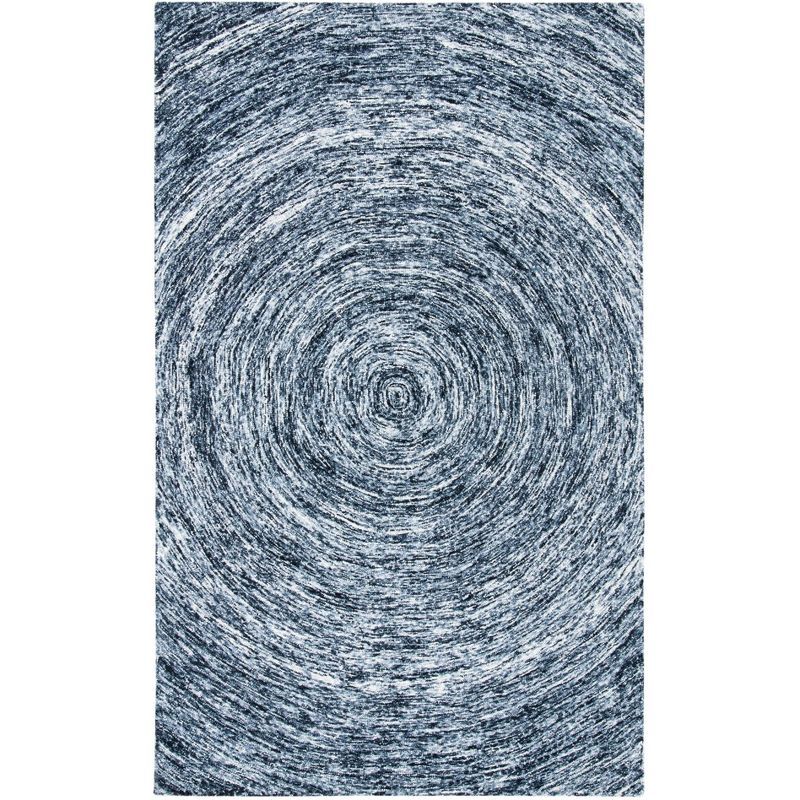 Gray Hand-Tufted Wool Rectangular Area Rug 3' x 5'
