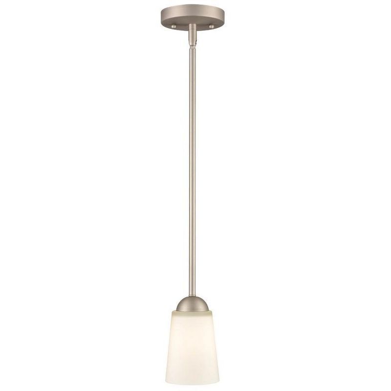 Mini Globe Satin Nickel Wall Sconce with Glass Shade