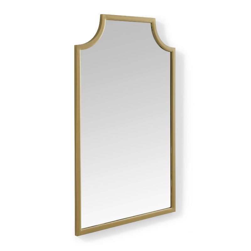 Aimee Rectangular Gold Steel Wall Mirror