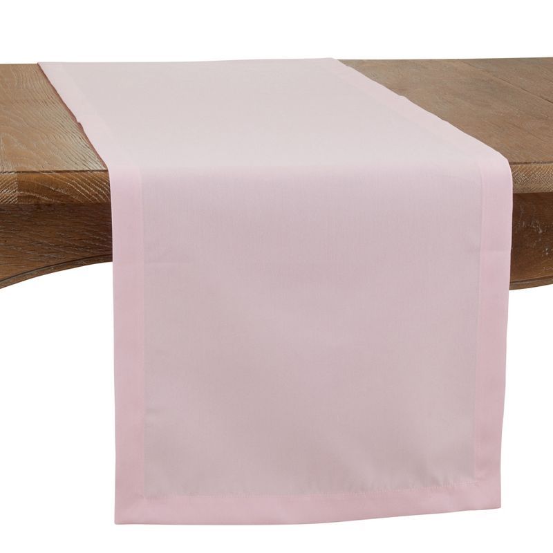 Pink Polyester Everyday Table Runner