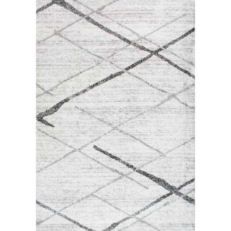 Elysian 62'' Gray Synthetic Rectangular Easy-Care Area Rug