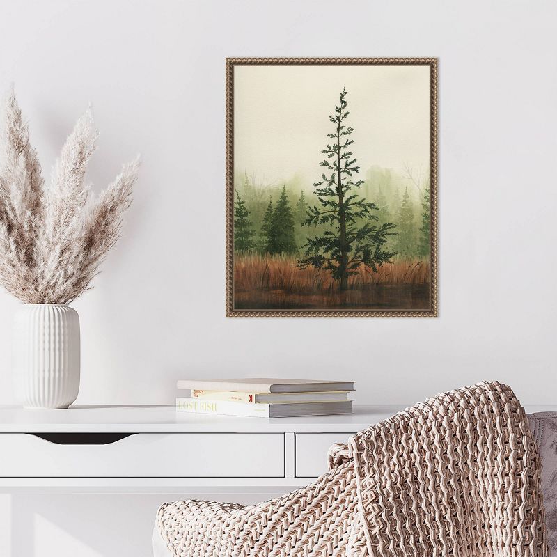 Grace Popp Young Evergreen II Bronze Framed Canvas Print