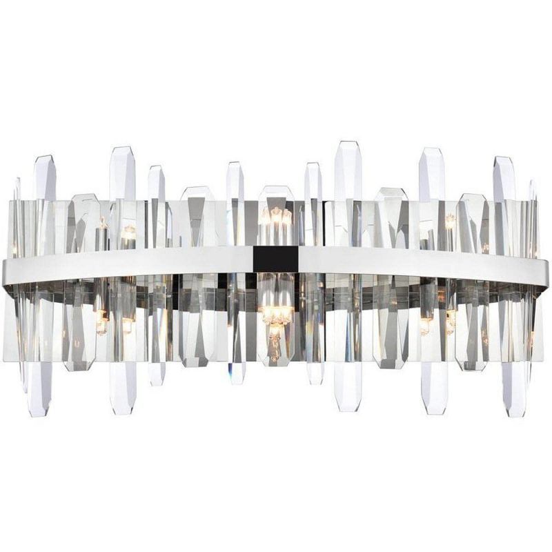 Chrome Clear Crystal 24-Inch Dimmable Vanity Light