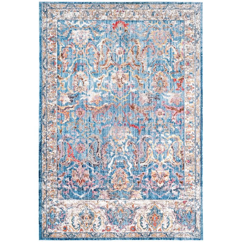 Safavieh 4' x 6' Blue and Light Grey Synthetic Area Rug