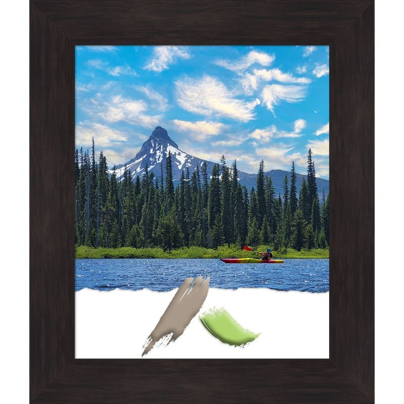 Espresso Brown Satin Finish Rectangle Wall Picture Frame