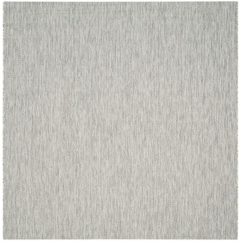 Elegant Square Gray Synthetic 7'10" Area Rug for Indoor/Outdoor Use