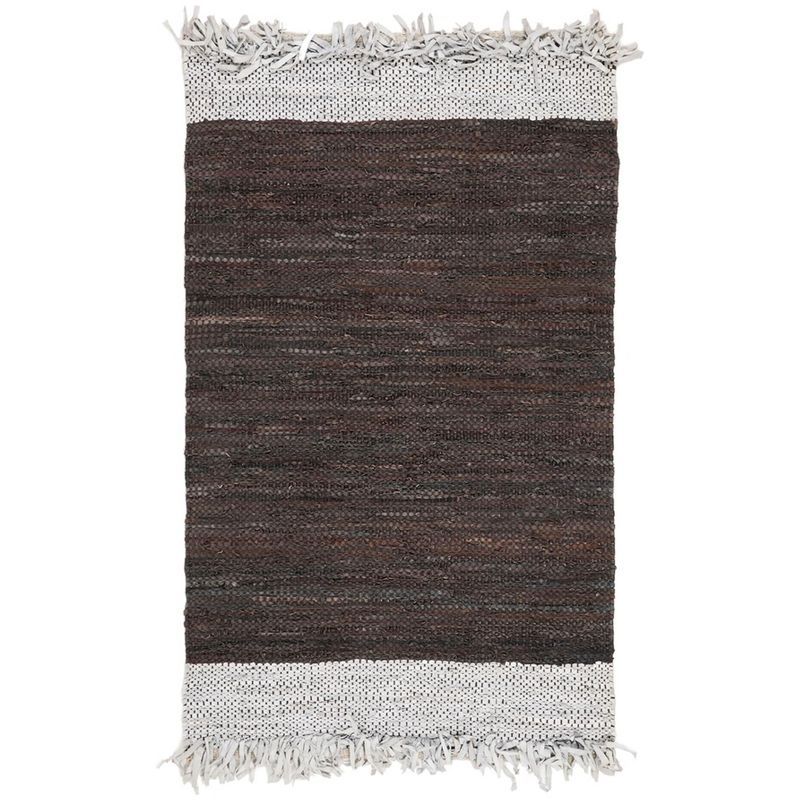 Elegance Reimagined Gray Cowhide 3'x5' Handwoven Area Rug