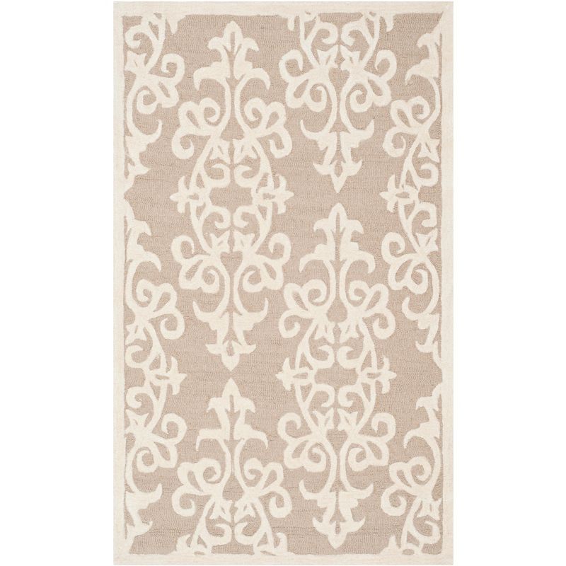 Bella Ivory and Sand Hand-Tufted Wool Area Rug