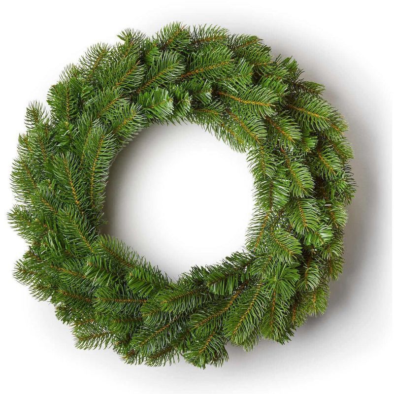 24" Green Artificial Fir Christmas Wreath for Front Door