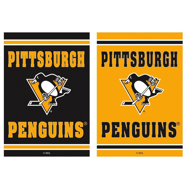 Pittsburgh Penguins Double-Sided Suede House Flag 28 x 44 Inches