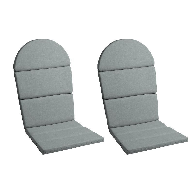 Stone Grey Foam Adirondack Chair Cushions, Set of 2