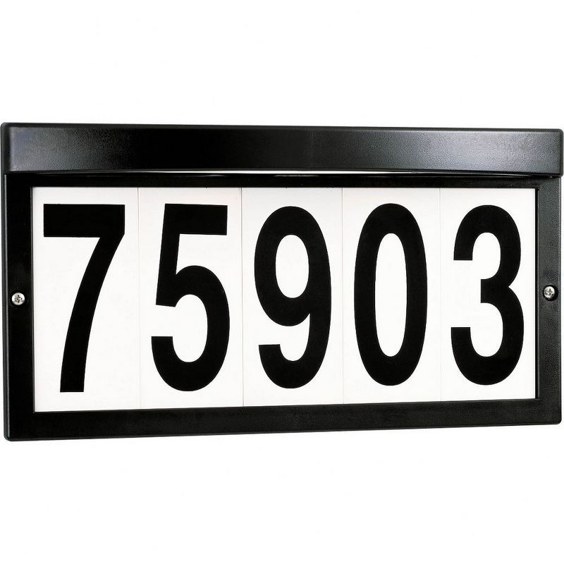 Black Ceramic and Polypropylene 2-Light Address Plaque