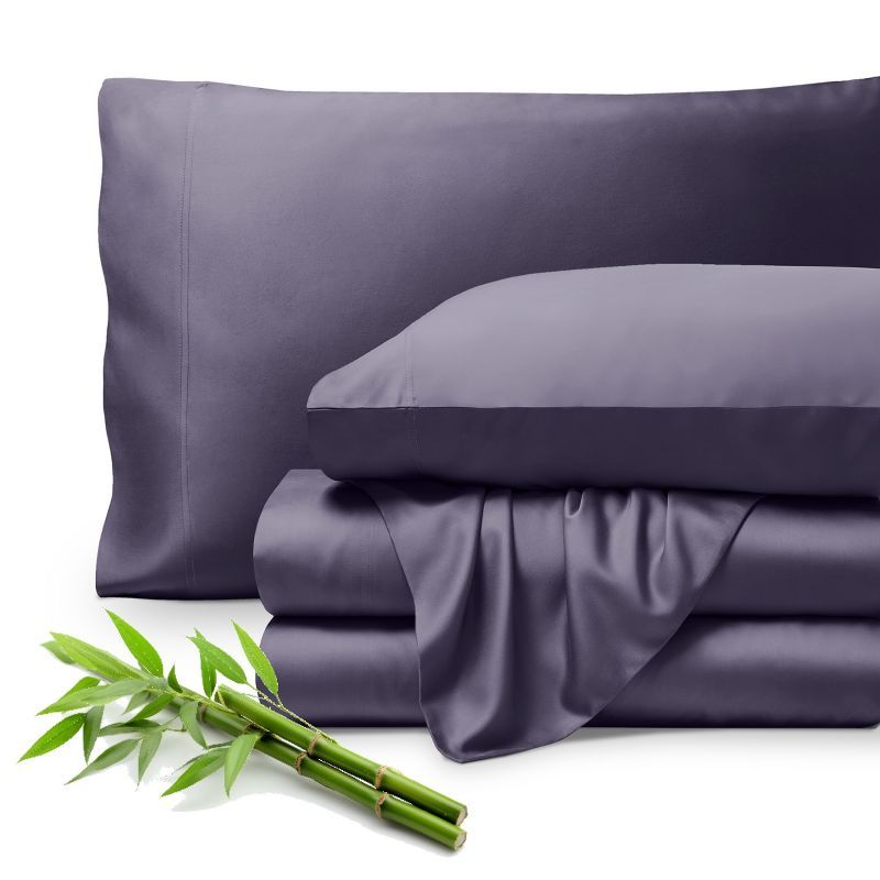 Queen Dusty Purple Bamboo Rayon Deep Pocket Sheet Set