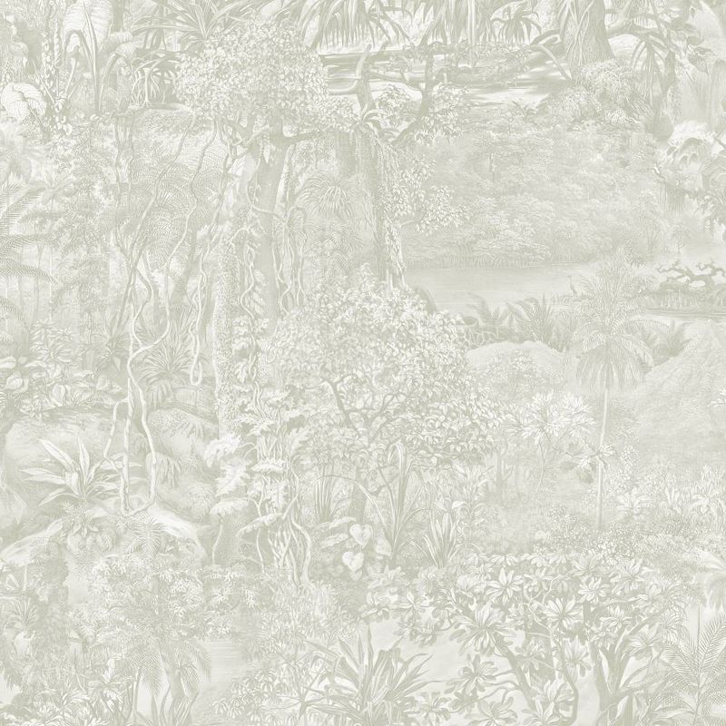 Countryside Gray Vinyl Peel and Stick Wallpaper Roll