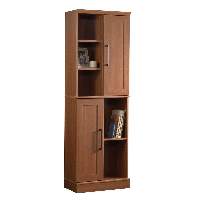 Sienna Oak Adjustable Shelving Tall Storage Cabinet