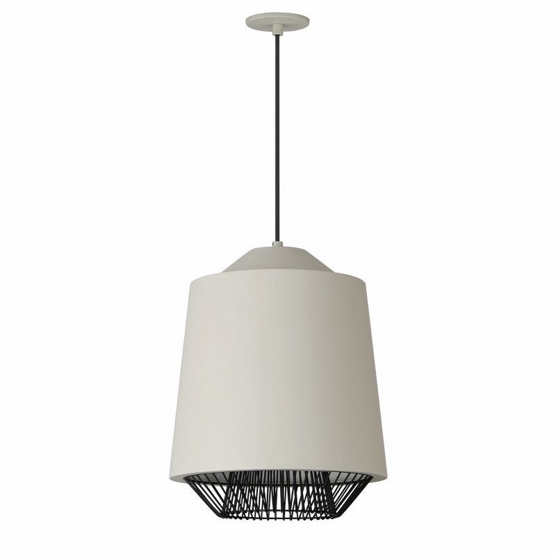 Phoenix 16" Gray and Black Aluminum LED Pendant Light