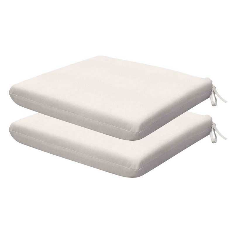 Textured Solid Bone Outdoor Universal Seat Cushion Set
