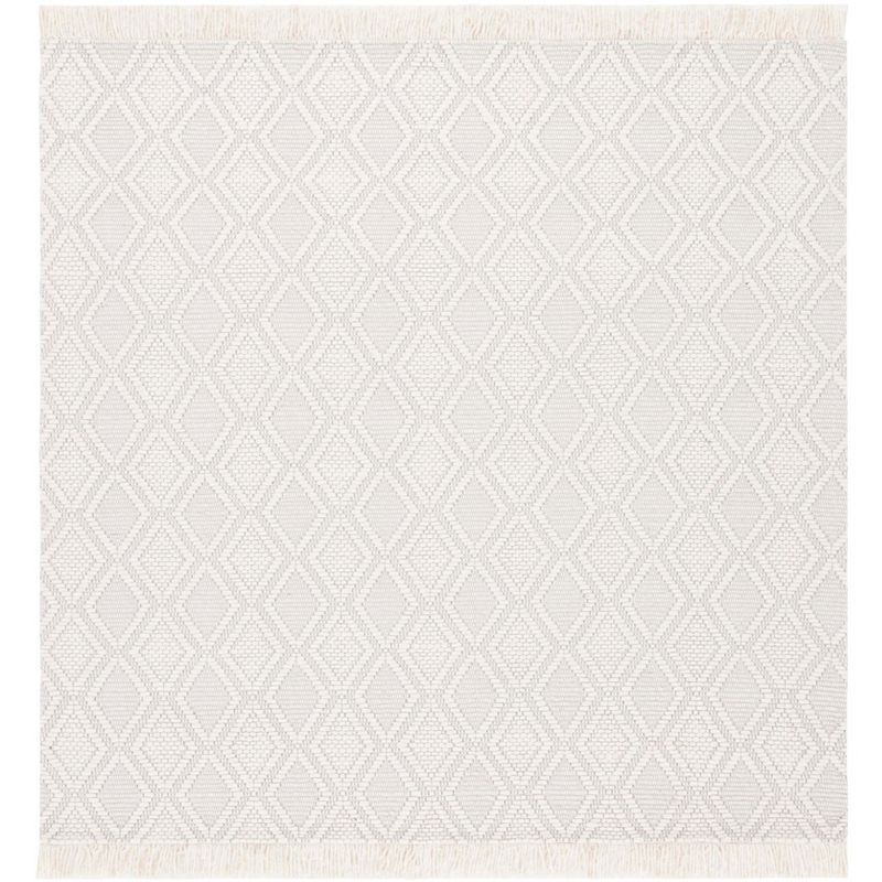 Ivory Coast Artisan 6' Square Hand-Tufted Wool Rug