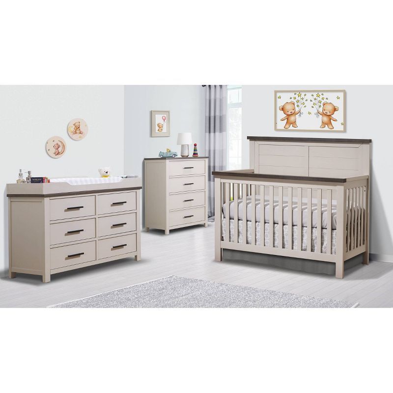 Sorelle Westley Cream and Chocolate 4-in-1 Convertible Crib