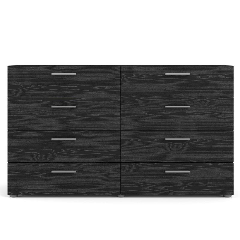 Austin 8-Drawer Double Dresser in Black Dark Wood