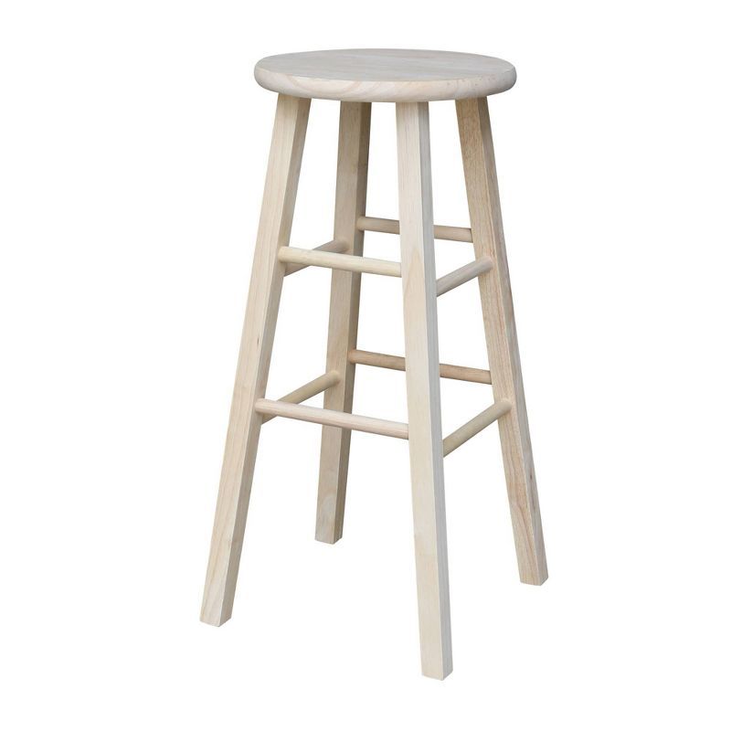 Parawood 30" Unfinished Backless Barstool