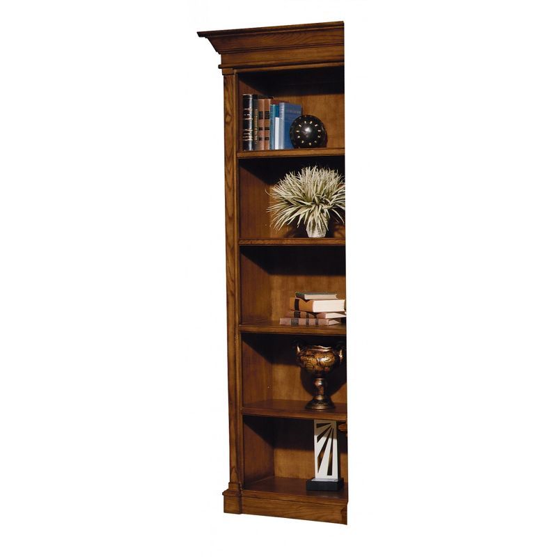 Urban Ash Burl Adjustable Wood Bookcase with Shelves