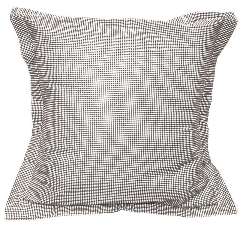 Logan Check Gray Cotton Decorative Toss Pillow 17x17"