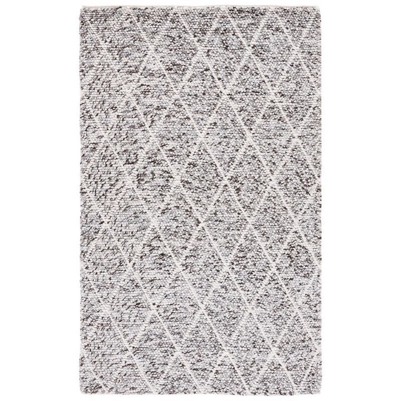 Ivory and Stone Hand-Tufted Wool Rectangular Area Rug