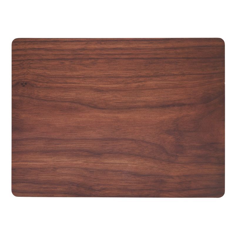 Rustic Brown Wood Grain Print Rectangular Placemats, Set of 4