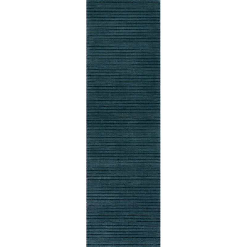 Asher Blue Hand Loomed Wool Runner Rug