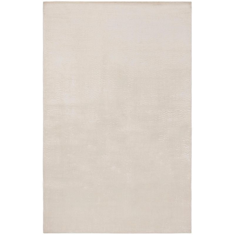 Mirage Hand-Knotted White Wool and Viscose Area Rug 10' x 14'