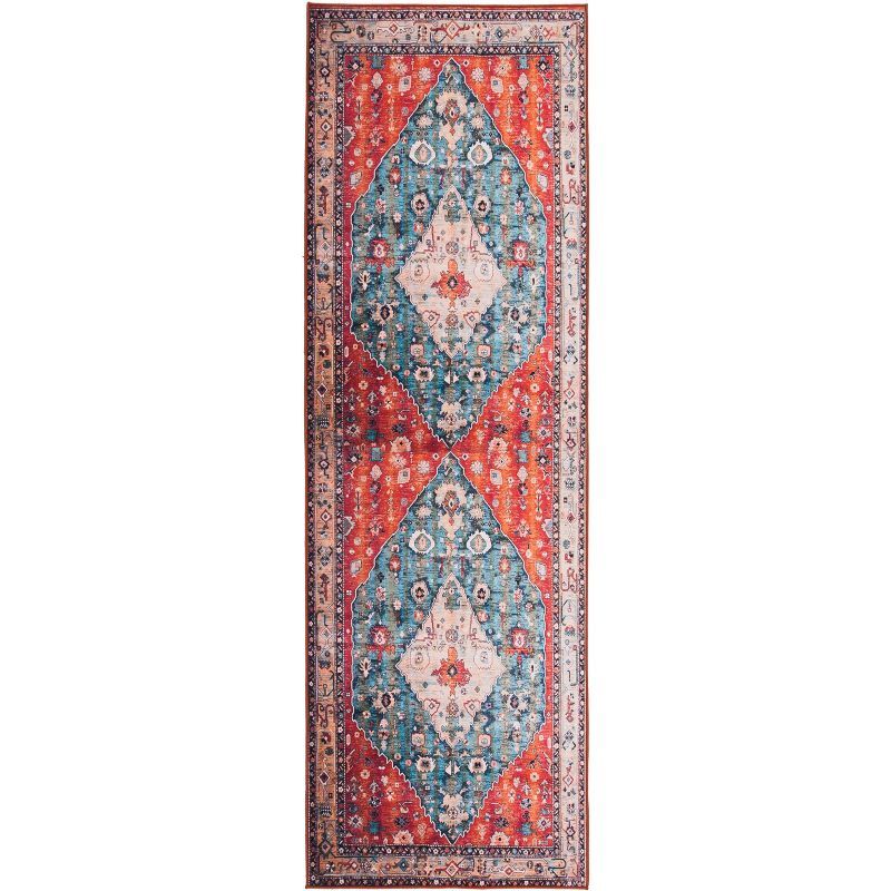 Tucson Multicolor Synthetic Machine Washable Runner Rug