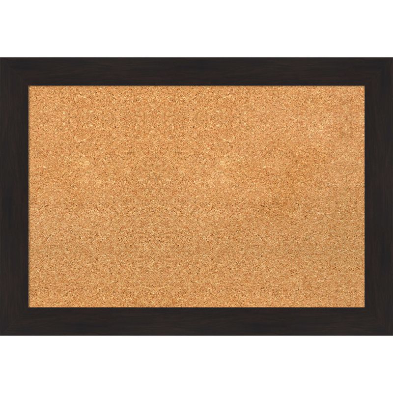 Espresso Brown Framed Natural Corkboard, 24x16